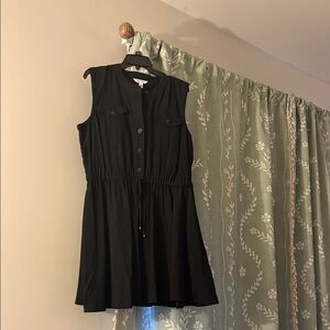 Nine West Black Button-Front Dress